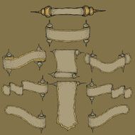 Paper scroll Hand-drawn vector illustration