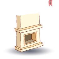 fireplace icon vector illustration N10
