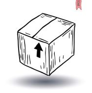 boxes collection doodles set vector illustration N37