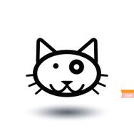 cat icon vector illustration N46