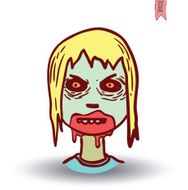 zombie cartoon character vector illustration N51