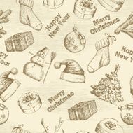 Hand drawn christmas pattern