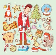 Doodle Christmas element vector illustration N6