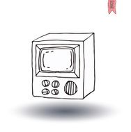vintage tv vector illustration N40