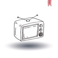 vintage tv vector illustration N41