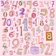 numbers hand drawn illustration N3