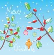 Christmas snow background vector illustration N3
