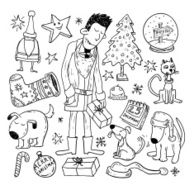 Doodle Christmas element vector illustration N7