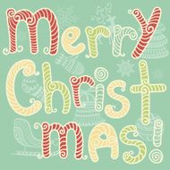 Vector Merry Christmas Greeting Card