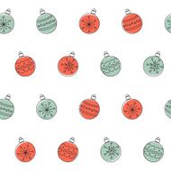 Christmas balls seamless background