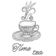 Tea party vintage background N3