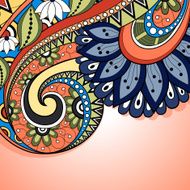 Vector Colored Floral Background Hand Drawn Texture N88
