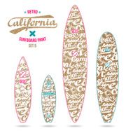 Retro vintage prints for surfboards
