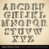 Hand drawn 3d font