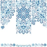 Set of banners with ethnic decorative ornament N4