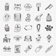 doodle pet icons set N6