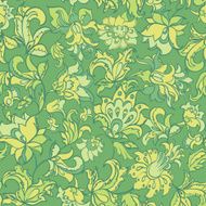 ethnic flowers seamless vector pattern N5