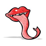 Cartoon Mouth Sticking Out Tongue N23