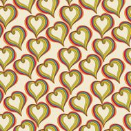 Seamless pattern with Abstract colorful Hearts