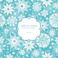Vector decorative frost Christmas snowflake silhouette pattern frame card template N7