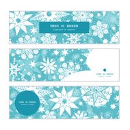 Vector decorative frost Christmas snowflake silhouette pattern frame card template N9