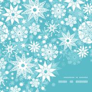 Vector decorative frost Christmas snowflake silhouette pattern frame card template N10
