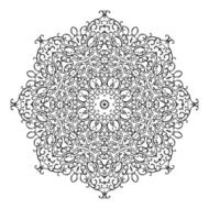 Round mandala kaleidoscopic lace ornament N2
