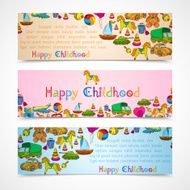 Toys banners horizontal set N2