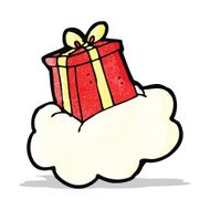 cartoon christmas present N93
