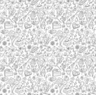 Tea party pattern background N15