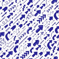 Seamless background of doodle arrows N5