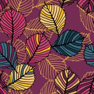 vector seamless pattern with leaves N16