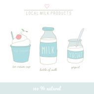 Collection of milk doodles