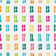 Vector seamless hand-drawn pattern with cartoon colorful window