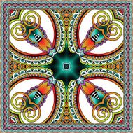 Traditional ornamental floral paisley bandanna N511