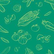 Vegetables Seamless Background N4