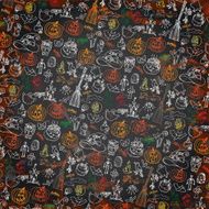 Halloween icons pattern background Doodles sketchy chalkboard N2