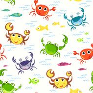 Seamless crab pattern N4