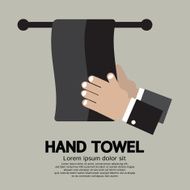 Flat Design Hand Towel Vector Illustration