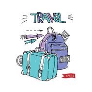 Vector luggage illustration