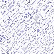 Seamless background of doodle arrows N6