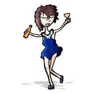cartoon disco woman N6
