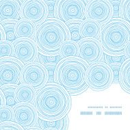 Vector doodle circle water texture frame corner pattern background