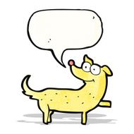 cartoon dog with speech bubble N72