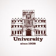 University sketch building