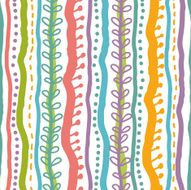 Abstract stripes decorative seamless pattern
