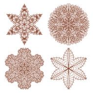 Set of four hand drawn ornaments N15