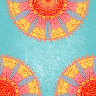 Greeting card with floral ornament N3