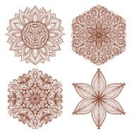 Set of four hand drawn ornaments N16