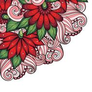 Colored Floral Background Hand Drawn Texture with Flowers N24